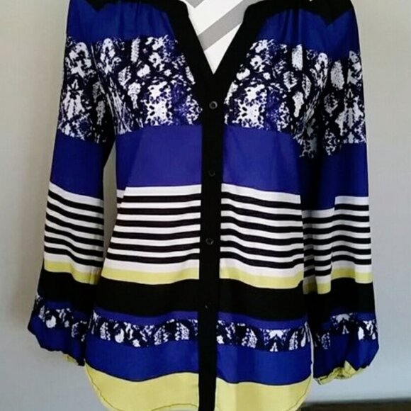 Calvin Klein Womens Button Front Blouse Small - Picture 4 of 10